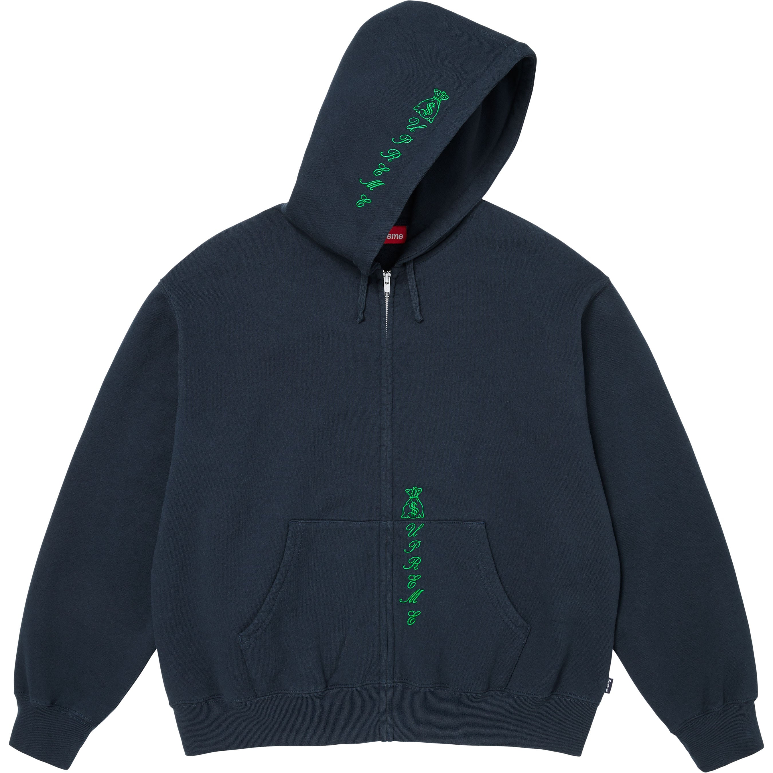 God Over Money Zip Up Hooded Sweatshirt view 3